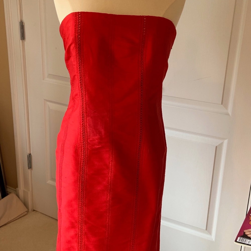 Strapless Silk Dress